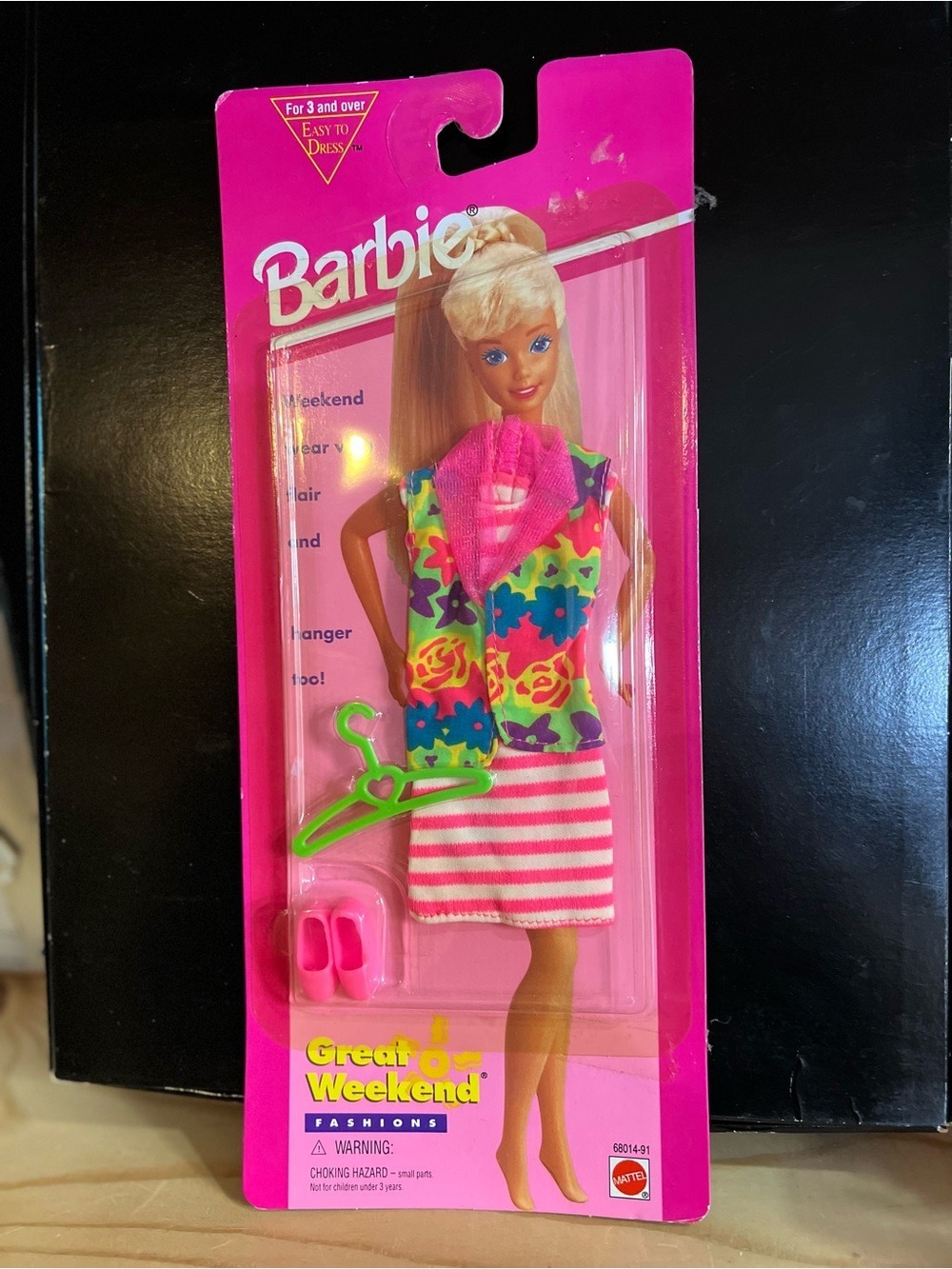 Barbie Great Weekend Fashions with Neon Floral Outfit & hanger